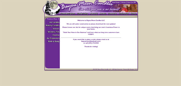 Bayou Moon Candles